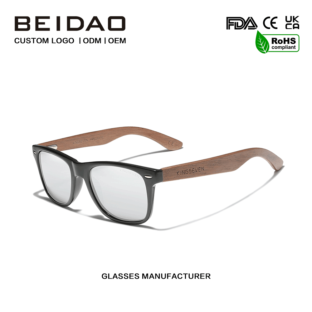 Moodne Walnut Polarized UV400 kaitse Päikeseprillid Sõitmine