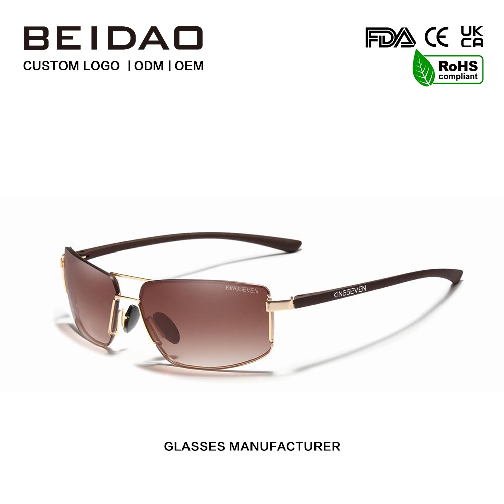 Unisex Vintage Square alumiiniumist polariseeritud päikeseprillid